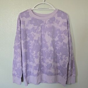 Mondetta | Abstract Floral Purple Sweatshirt Size Large
